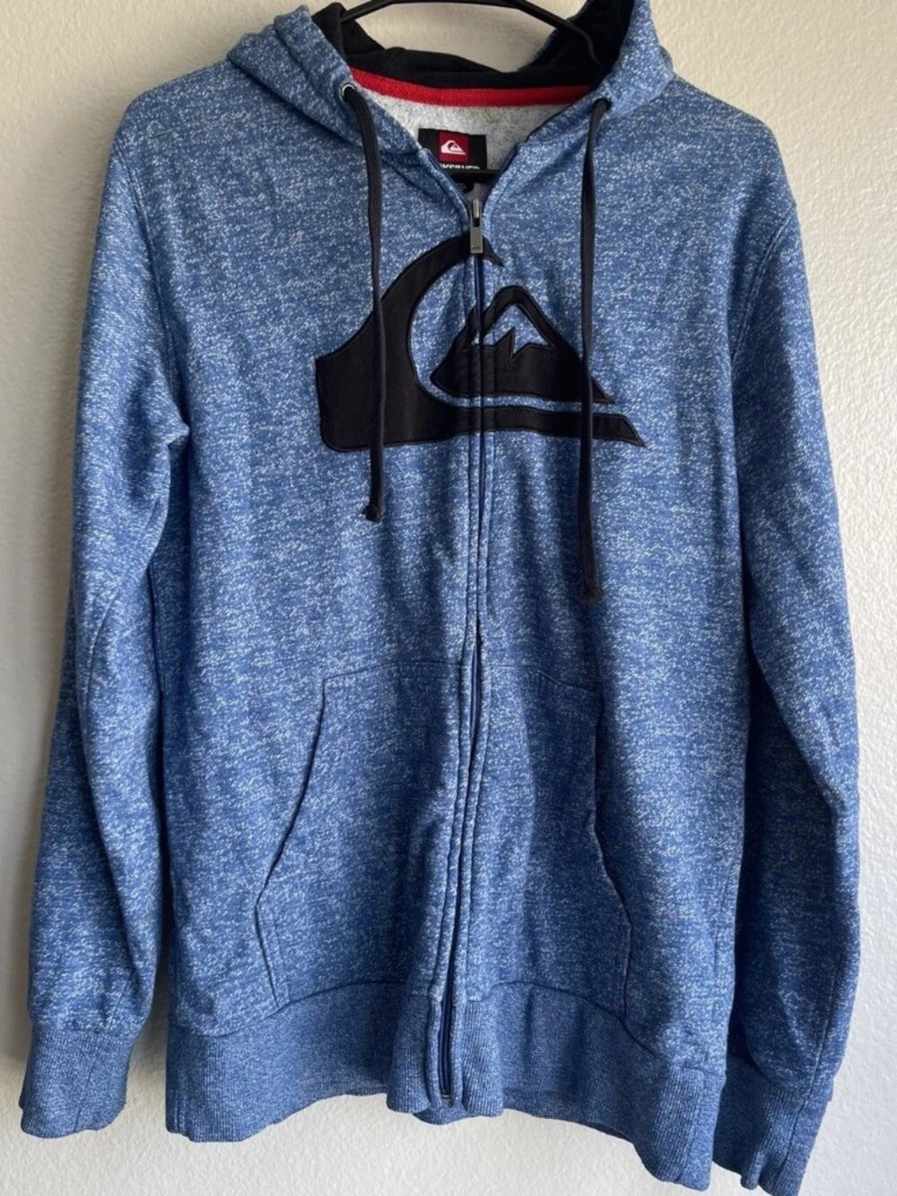 VTG Y2k QuikSilver Hoodie Zip-Up Fit Men’s Sz Small Blue Black Punk Surf Skate